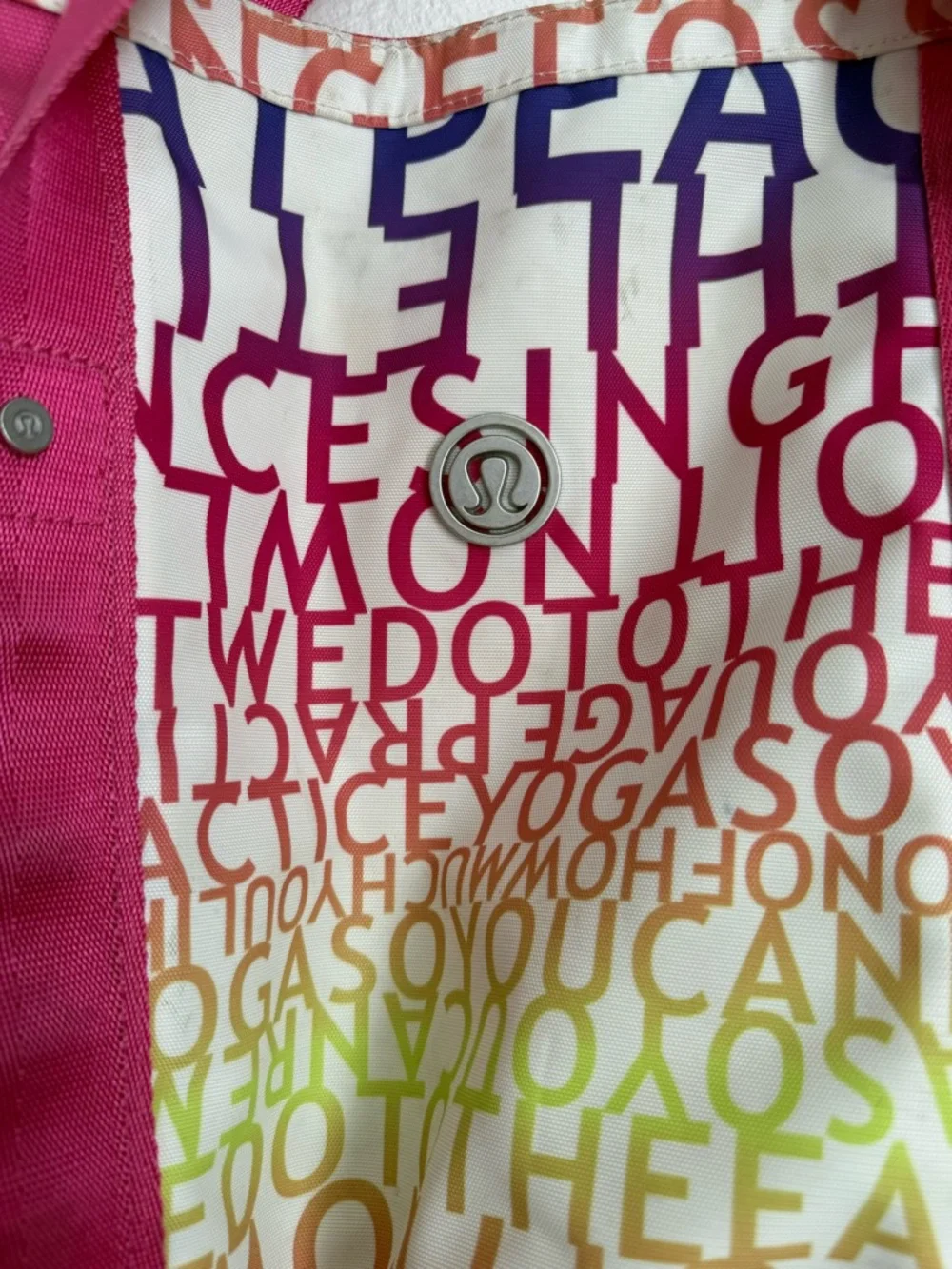 lululemon athletica Pink Multi Letter-Print Travel Duffel Bag - Picture 4 of 13